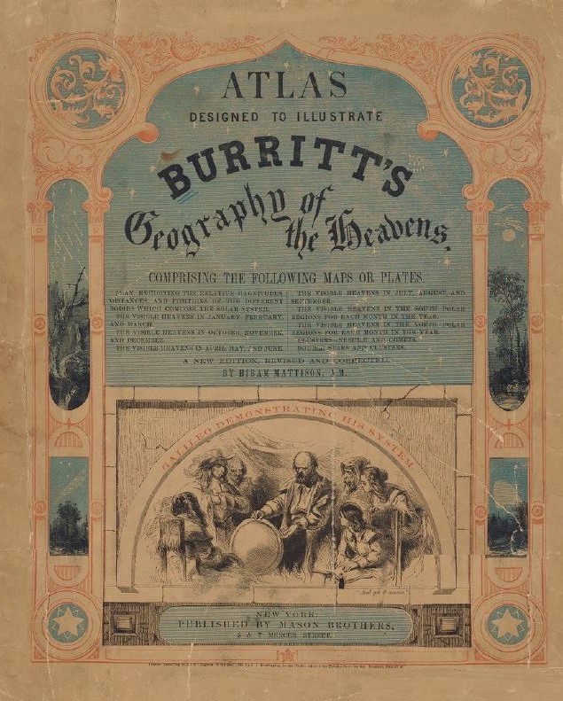 Book Cover of ATLAS DESIGNED TO ILLUSTRATE BURRITT’S GEOGRAPHY OF THE HEAVENS