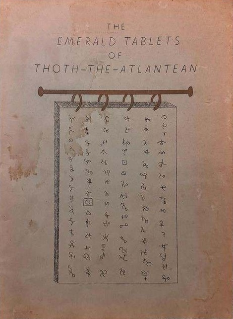 Book Cover of THE EMERALD TABLETS OF THOTH THE ATLANTEAN