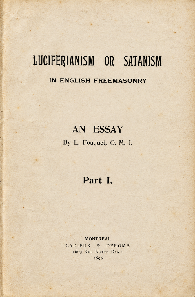 Book Cover of LUCIFERIANISM OR SATANISM IN ENGLISH FREEMASONRY VOL I–II