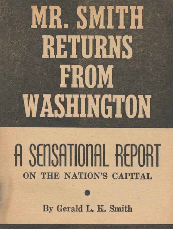 Book Cover of MR. SMITH RETURNS FROM WASHINGTON : A SENSATIONAL REPORT ON THE NATION'S CAPITAL