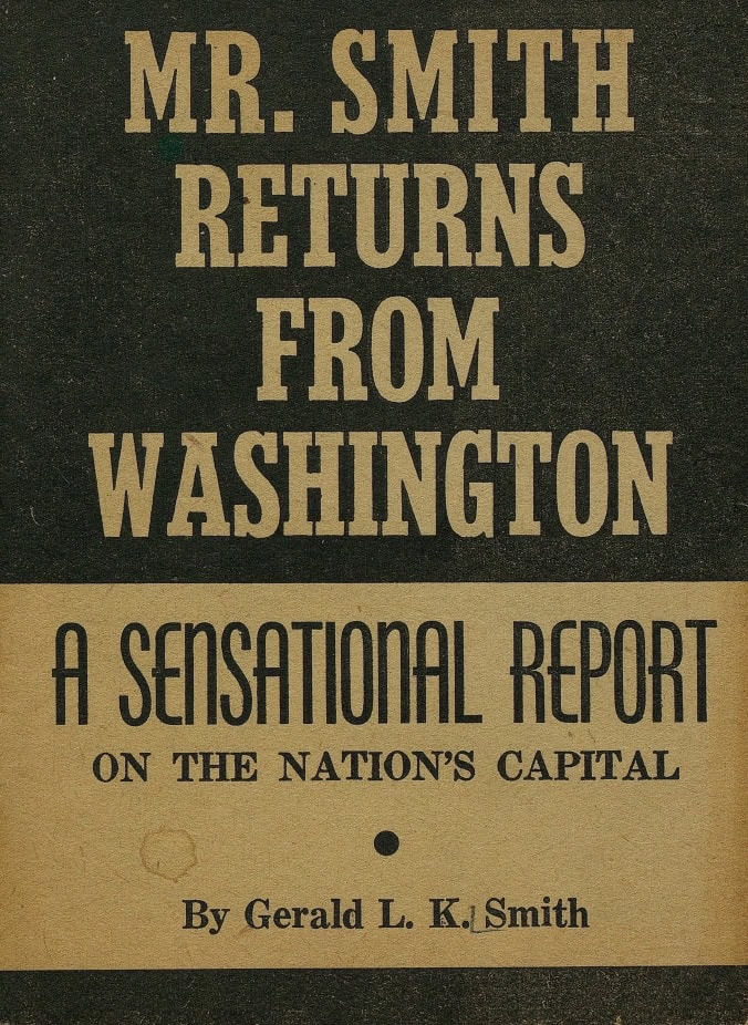 Book Cover of MR. SMITH RETURNS FROM WASHINGTON : A SENSATIONAL REPORT ON THE NATION'S CAPITAL