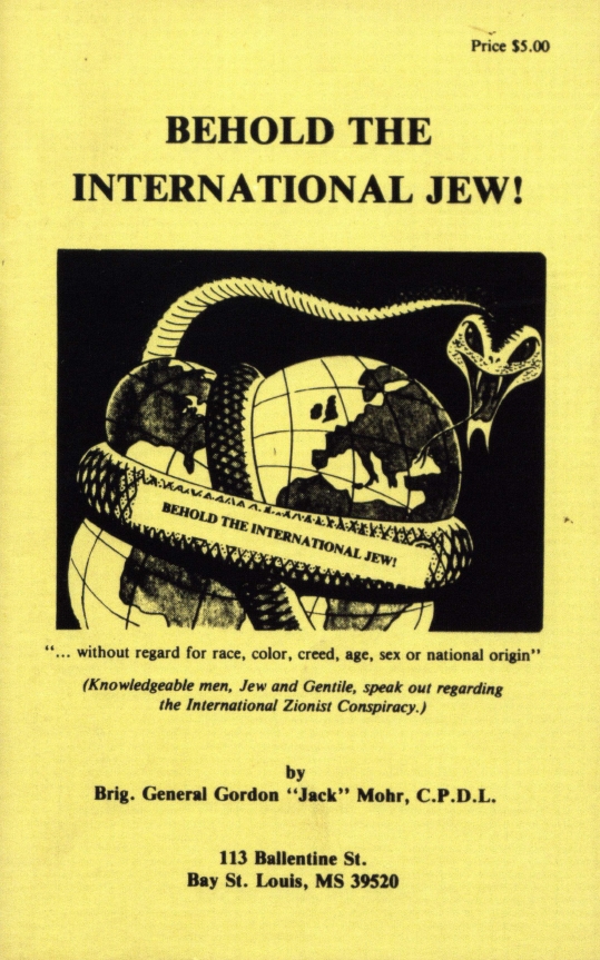 Book Cover of BEHOLD THE INTERNATIONAL JEW! (KNOWLEDGEABLE MEN, JEW AND GENTILE, SPEAK OUT REGARDING THE INTERNATIONAL ZIONIST CONSPIRACY)