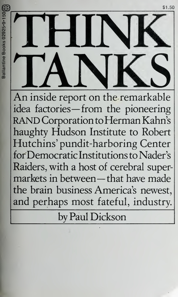 Book Cover of THINK TANKS