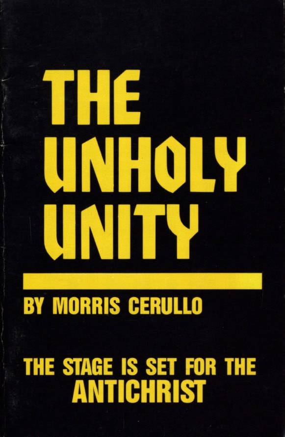 Book Cover of THE UNHOLY UNITY. THE STAGE IS SET FOR THE ANTICHRIST