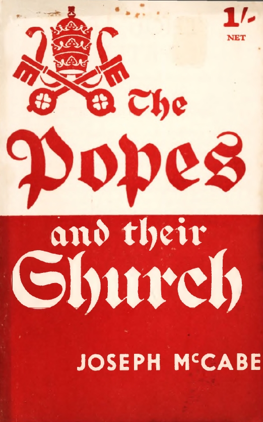 Book Cover of THE POPES AND THEIR CHURCH