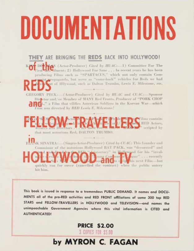 Book Cover of DOCUMENTATIONS OF THE REDS AND FELLOW-TRAVELLERS IN HOLLYWOOD AND TV