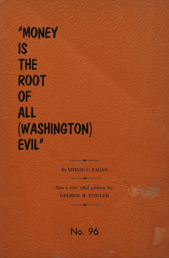 Book Cover of “MONEY IS THE ROOT OF ALL (WASHINGTON) EVIL”