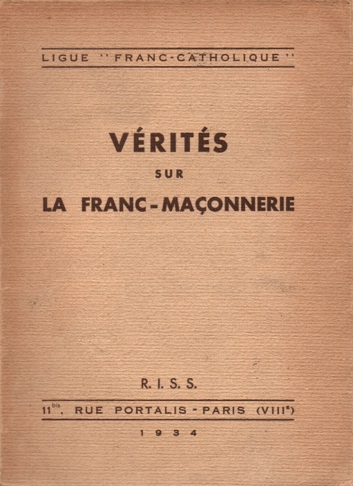 Book Cover of VÉRITÉS SUR LA FRANC–MAÇONNERIE