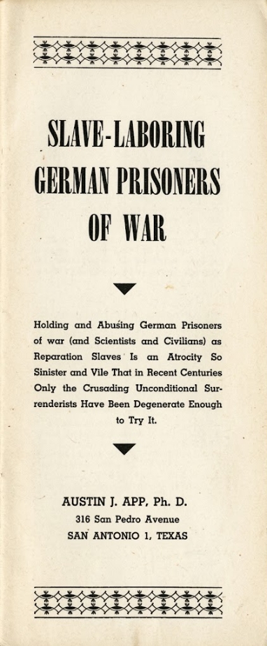Book Cover of SLAVE–LABORING GERMAN PRISONERS OF WAR: THE SOVIETS KNOW HOW TO KILL OFF A CHRISTIAN PEOPLE