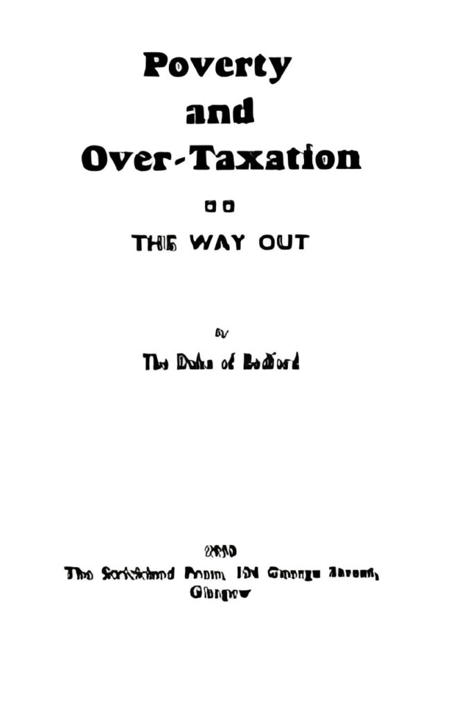 Book Cover of POVERTY AND OVER–TAXATION: THE WAY OUT