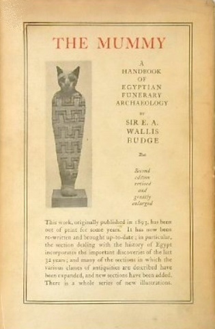 Book Cover of THE MUMMY; CHAPTERS ON EGYPTIAN FUNEREAL ARCHAEOLOGY