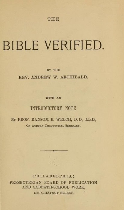 Book Cover of THE BIBLE VERIFIED