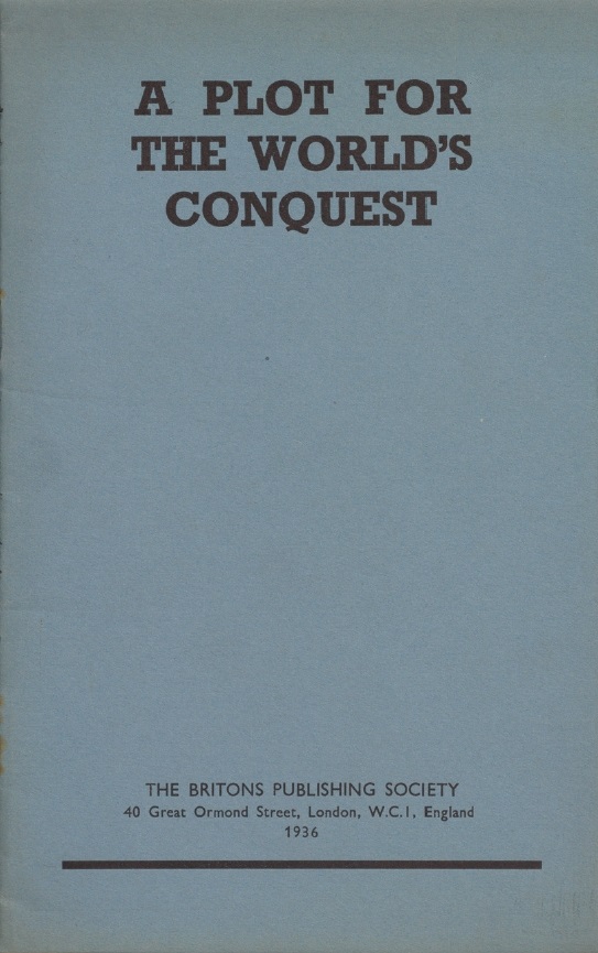 Book Cover of A PLOT FOR THE WORLD'S CONQUEST