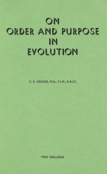 Book Cover of ON ORDER AND PURPOSE IN EVOLUTION