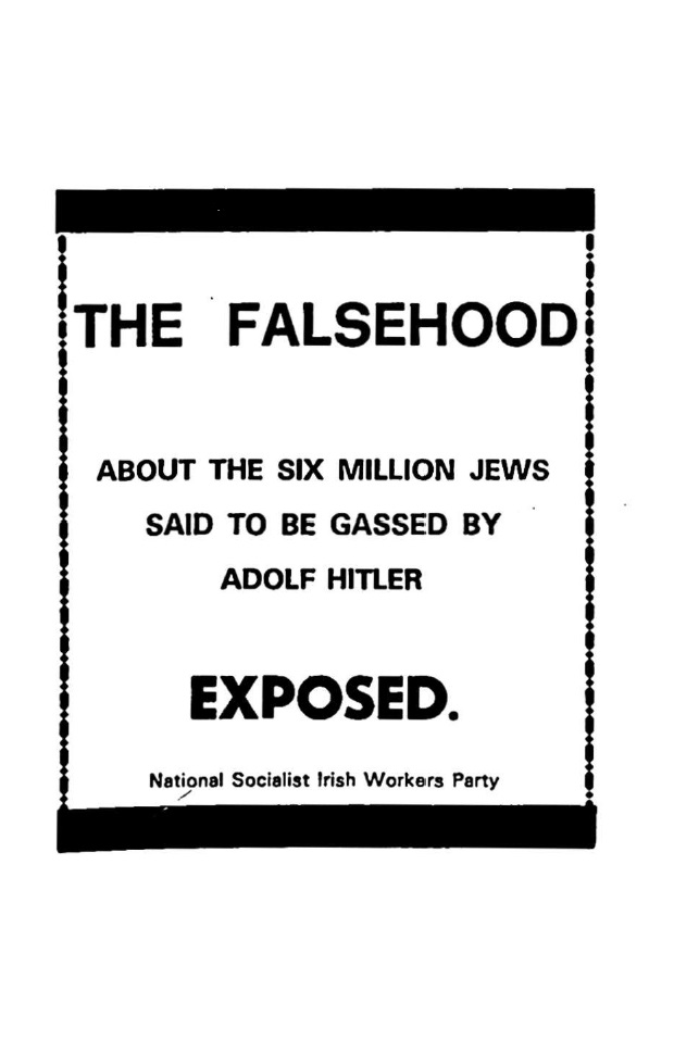 Book Cover of THE FALSEHOOD ABOUT THE SIX MILLION JEWS SAID TO BE GASSED BY HITLER EXPOSED