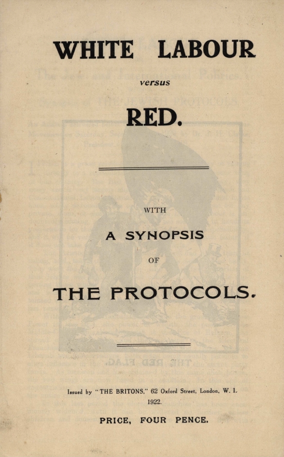 Book Cover of WHITE LABOUR VERSUS RED: WITH A SYNOPSIS OF THE PROTOCOLS