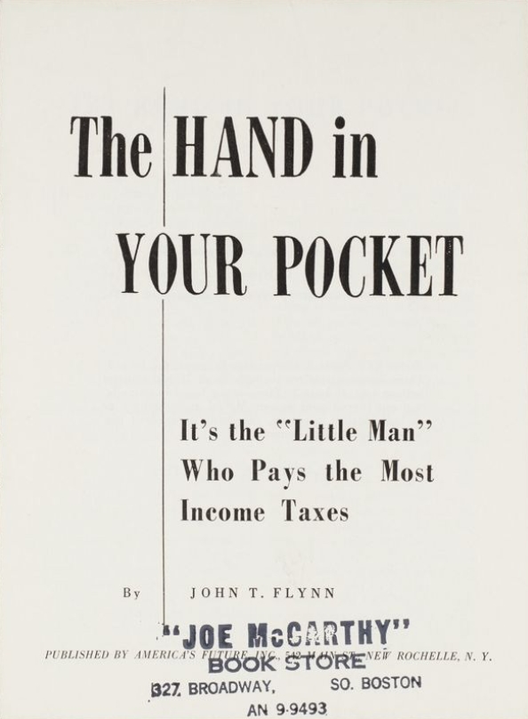 Book Cover of THE HAND IN YOUR POCKET : IT'S THE "LITTLE MAN" WHO PAYS THE MOST INCOME TAXES