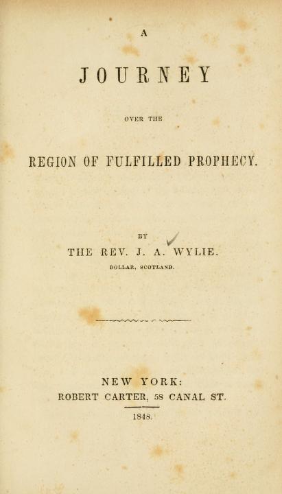 Book Cover of A JOURNEY OVER THE REGION OF FULFILLED PROPHECY