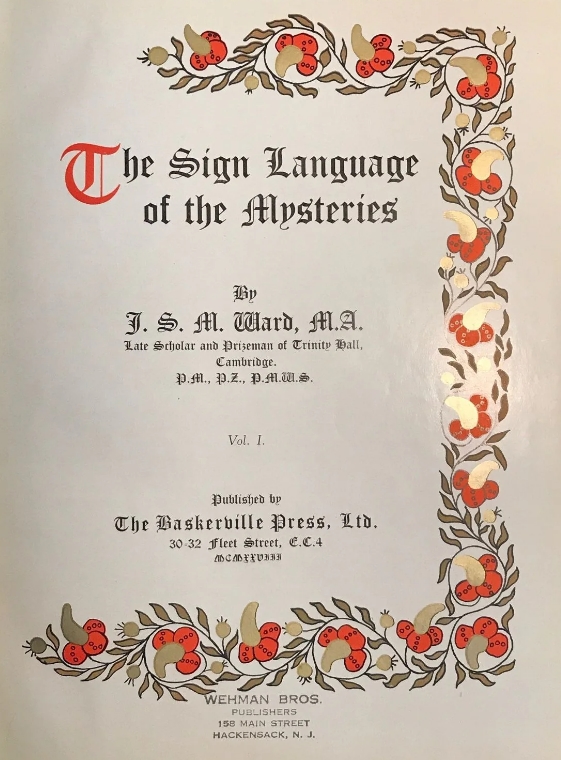 Book Cover of THE SIGN LANGUAGE OF THE MYSTERIES VOL I-II