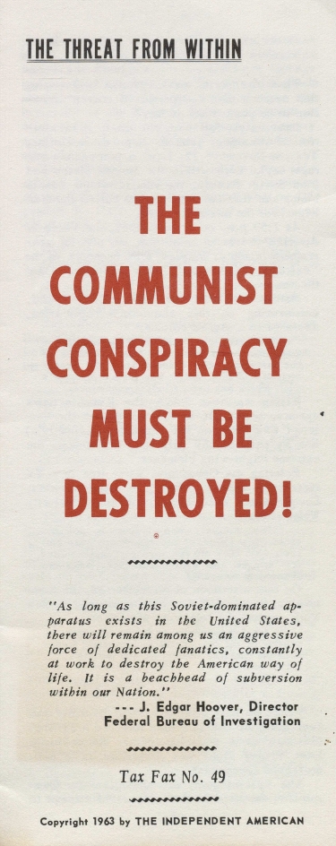 Book Cover of THE COMMUNIST CONSPIRACY MUST BE DESTROYED !