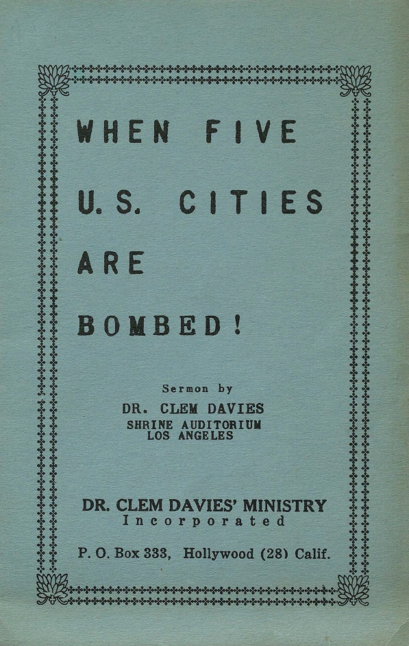 Book Cover of WHEN FIVE U.S. CITIES ARE BOMBED !