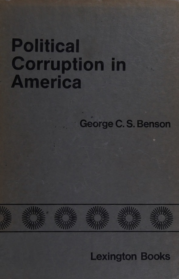 Book Cover of POLITICAL CORRUPTION IN AMERICA