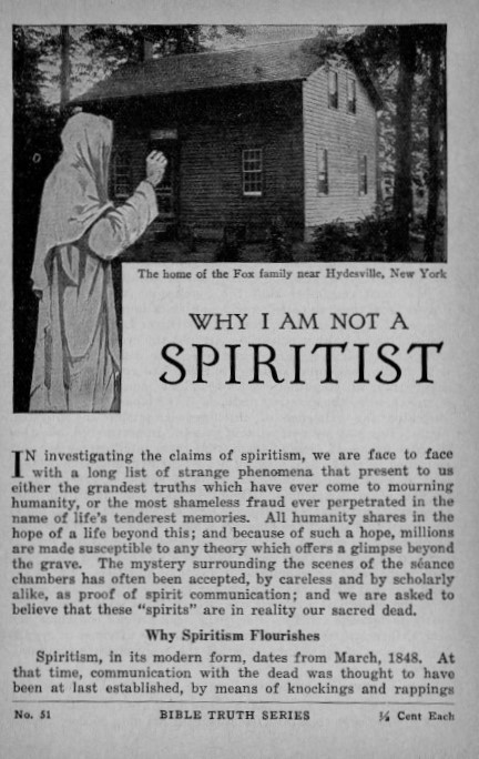 Book Cover of WHY I AM NOT A SPIRITIST