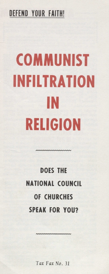 Book Cover of COMMUNIST INFILTRATION IN RELIGION: DOES THE NATIONAL COUNCIL OF CHURCHES SPEAK FOR YOU?