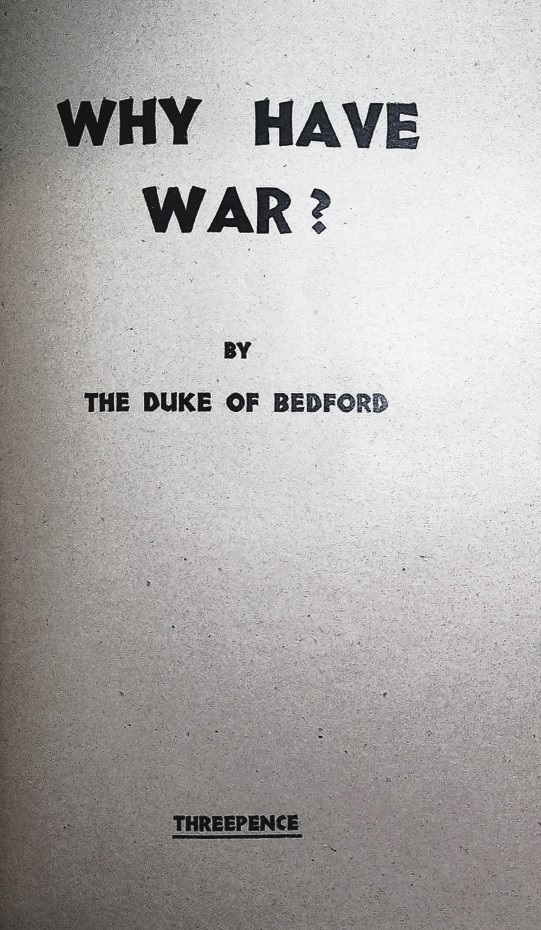 Book Cover of WHY HAVE WAR?