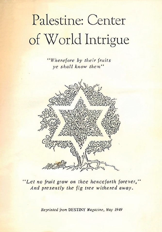 Book Cover of PALESTINE : CENTER OF WORLD INTRIGUE