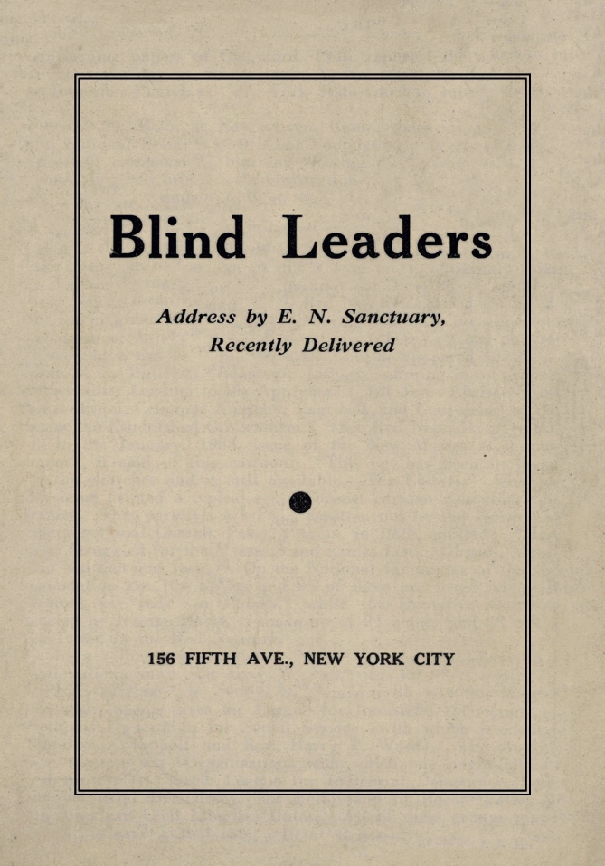 Book Cover of BLIND LEADERS