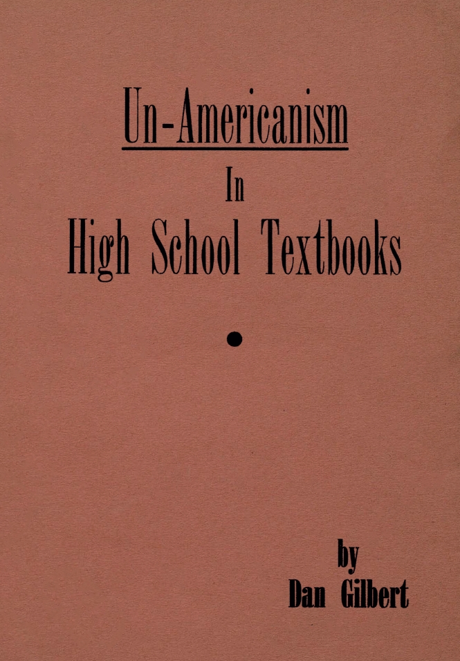 Book Cover of UN-AMERICANISM IN HIGH SCHOOL TEXTBOOKS