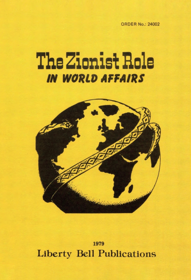 Book Cover of THE ZIONIST ROLE IN WORLD AFFAIRS