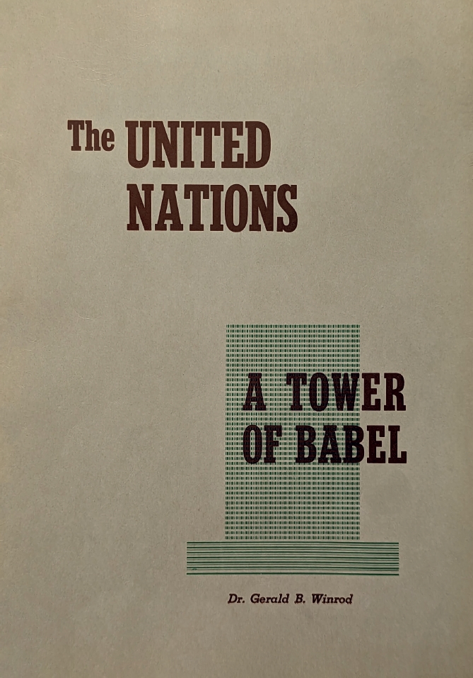 Book Cover of THE UNITED NATIONS: A TOWER OF BABEL