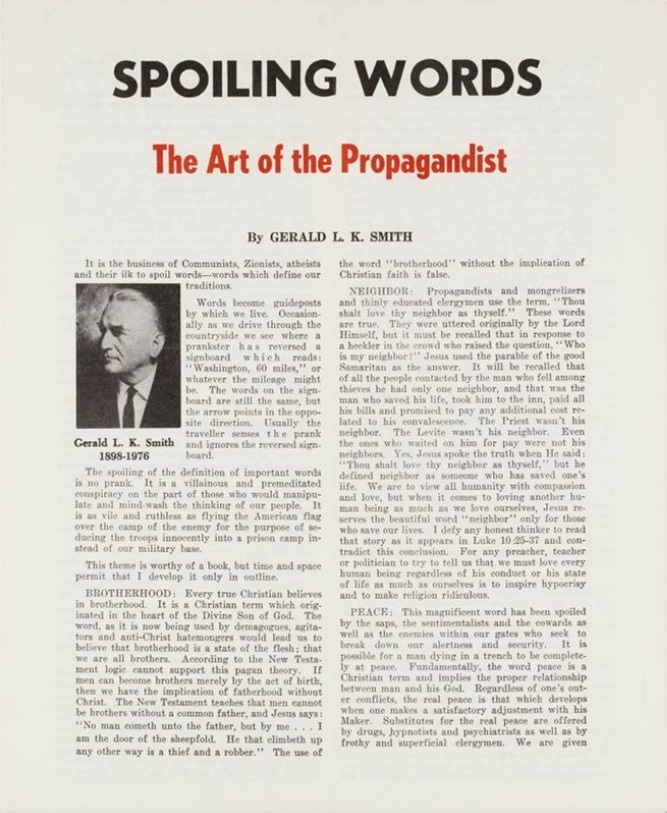 Book Cover of SPOILING WORDS, THE ART OF THE PROPAGANDIST