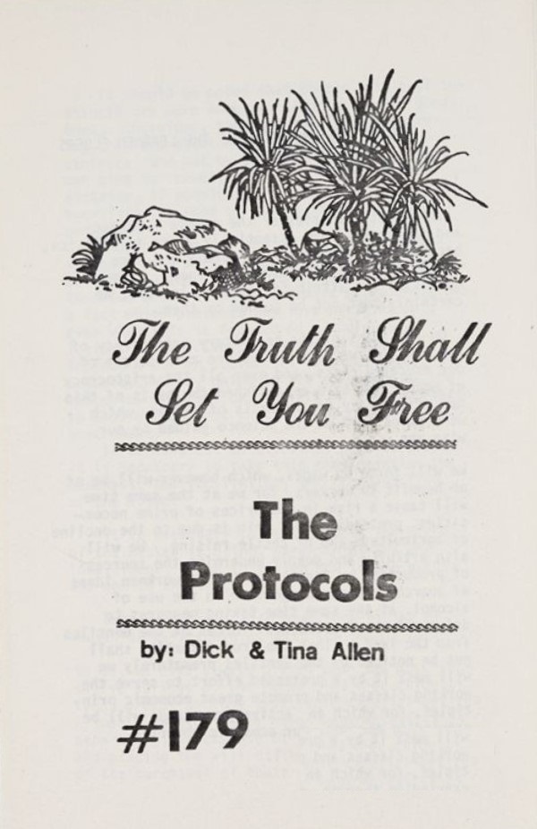 Book Cover of THE PROTOCOLS—"THE TRUTH SHALL SET YOU FREE" NO. 179