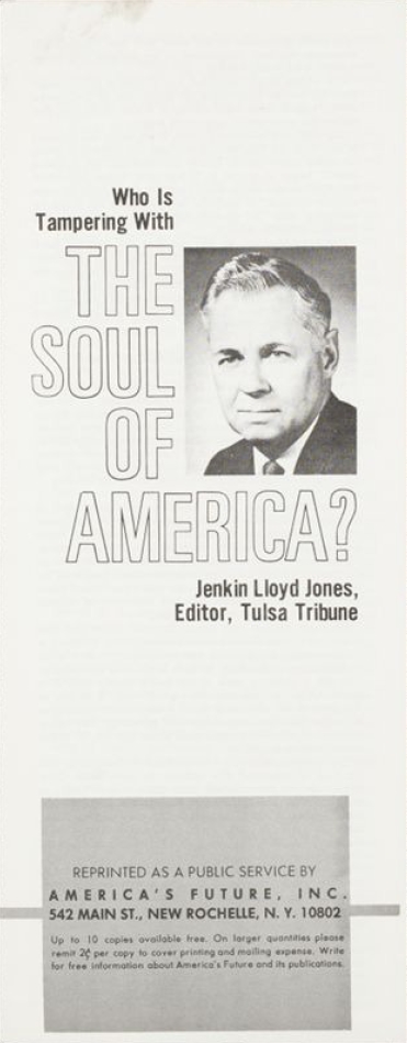 Book Cover of WHO IS TAMPERING WITH THE SOUL OF AMERICA?