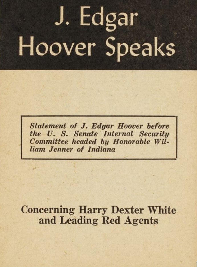 Book Cover of J. EDGAR HOOVER SPEAKS