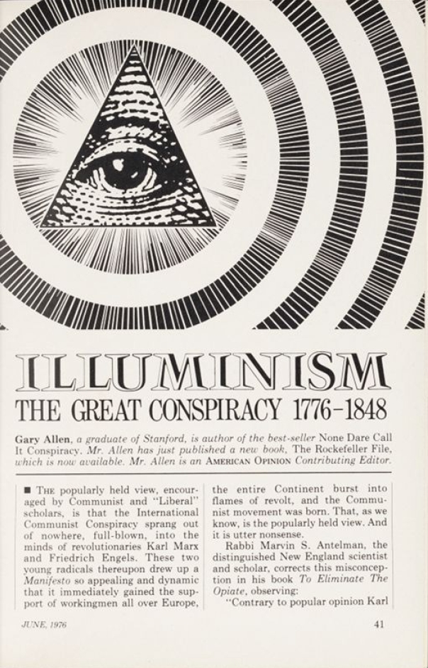 Book Cover of ILLUMINISM: THE GREAT CONSPIRACY, 1776-1848