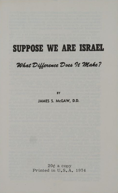 Book Cover of SUPPOSE WE ARE ISRAEL; WHAT DIFFERENCE DOES IT MAKE?