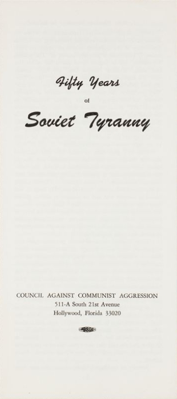 Book Cover of FIFTY YEARS OF SOVIET TYRANNY