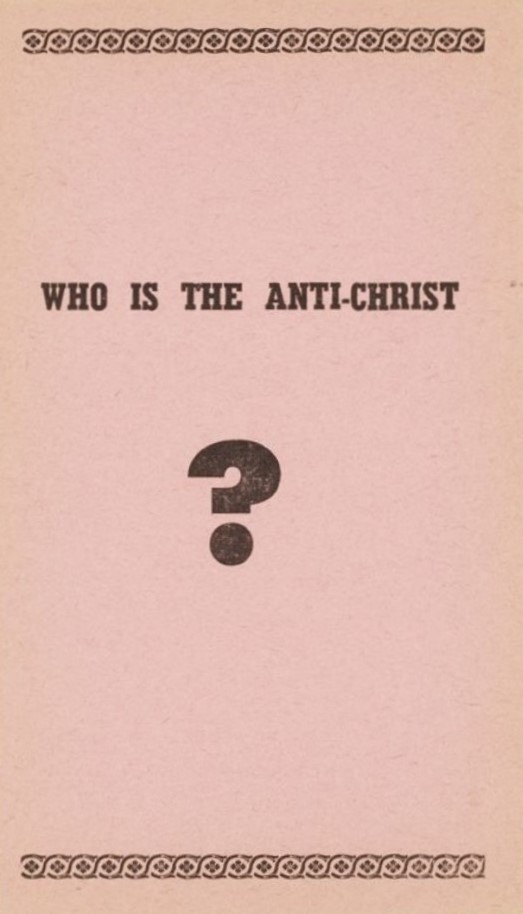 Book Cover of WHO IS THE ANTI-CHRIST