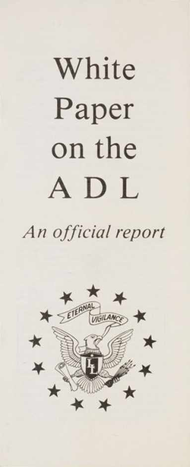 Book Cover of WHITE PAPER ON THE ADL: AN OFFICIAL REPORT