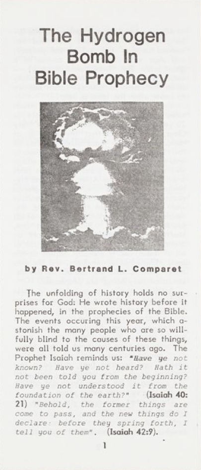 Book Cover of THE HYDROGEN BOMB IN BIBLE PROPHECY