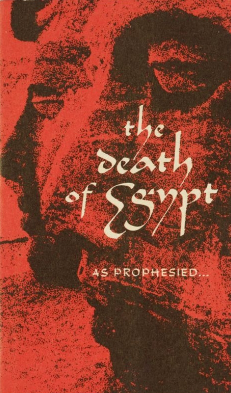 Book Cover of THE DEATH OF EGYPT; AS PROPHESIED…