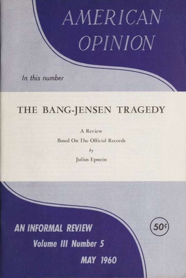 Book Cover of THE BANG-JENSEN TRAGEDY