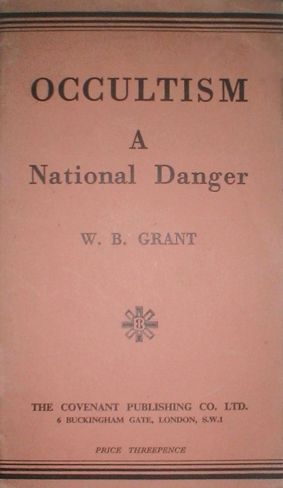 Book Cover of OCCULTISM: A NATIONAL DANGER