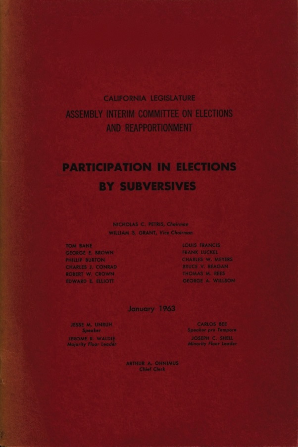 Book Cover of PARTICIPATION IN ELECTIONS BY SUBVERSIVES