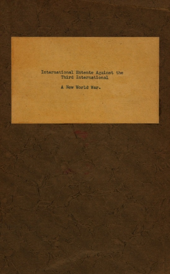 Book Cover of A NEW WORLD WAR “THE BOLSHEVIST WAR”