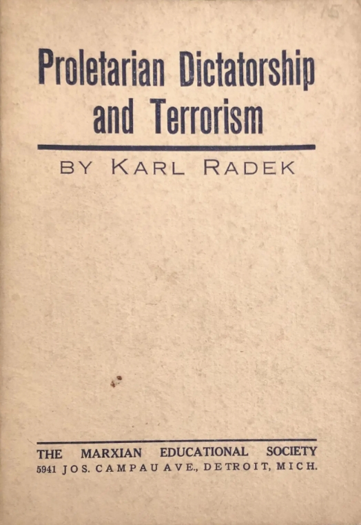 Book Cover of PROLETARIAN DICTATORSHIP AND TERRORISM